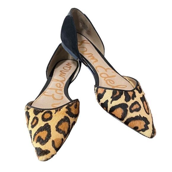 Sam Edelman leopard Riley d'orsay flats women’s size 6 - Picture 1 of 9